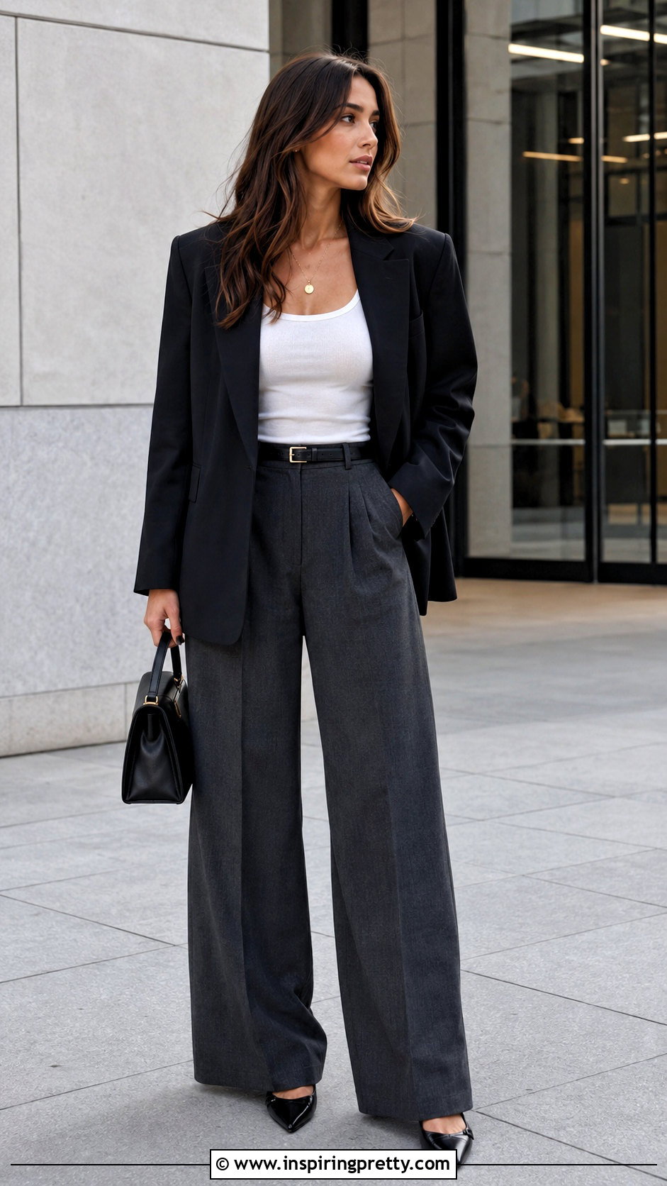 Miu Miu Logo Tank Top With Wide Leg Trousers - 50 miu miu top outfit ideas