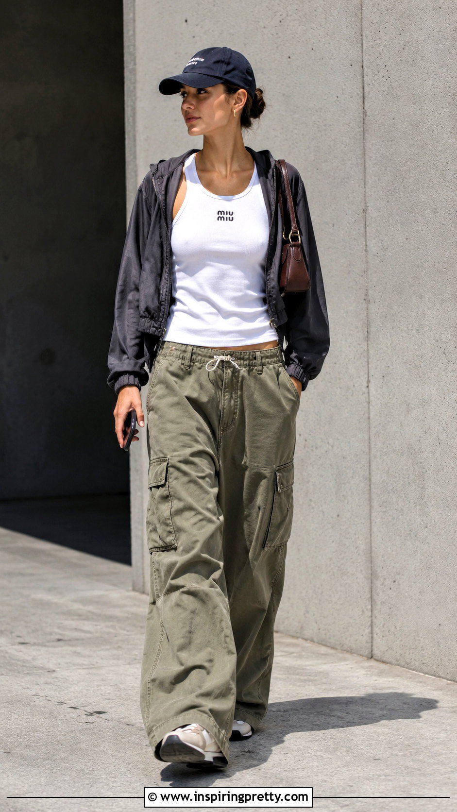 Miu Miu Tank Top With Cargo Pants - 50 miu miu tank top outfit ideas