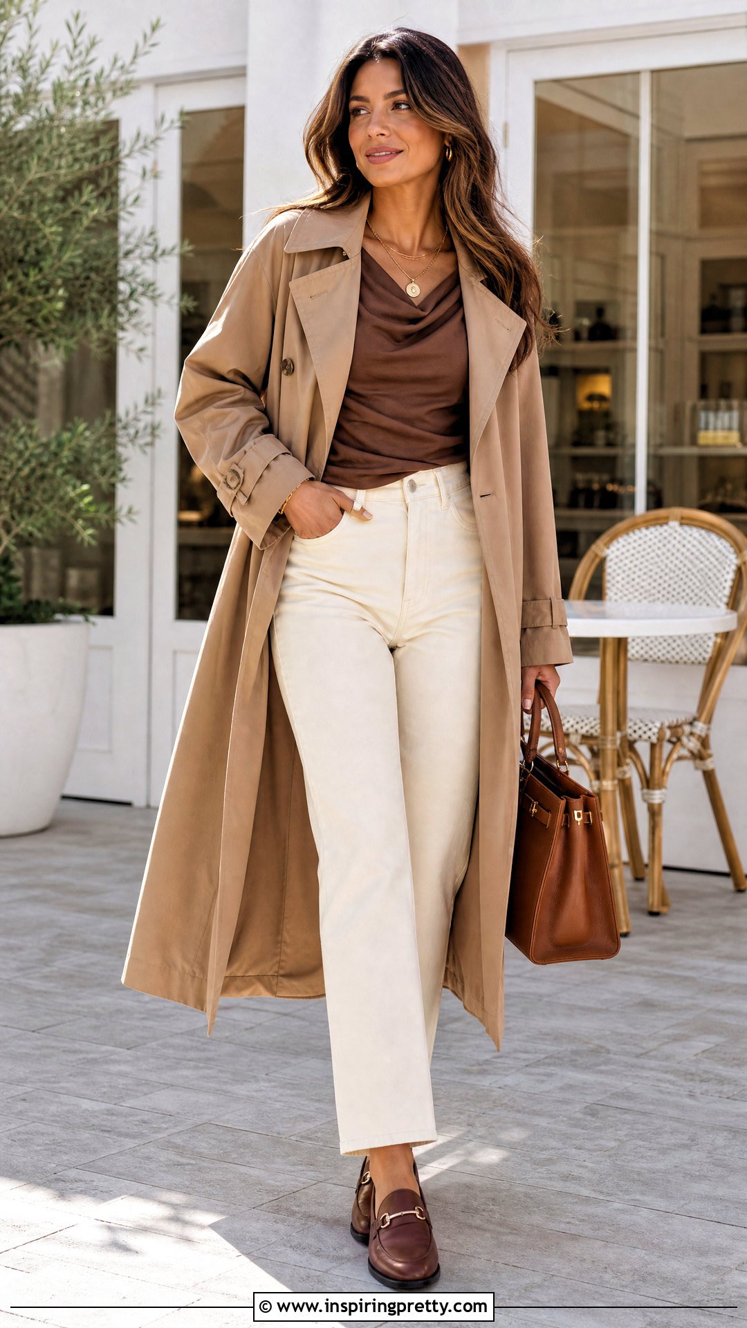 Mocha Shivonne Top With Cream Jeans - 25 Shivonne Tops outfit ideas