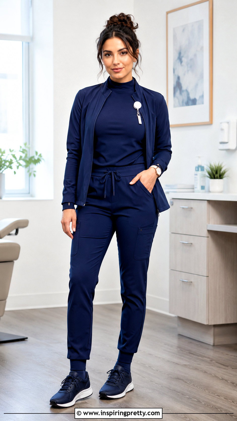 Mock Neck Scrub Top Outfit - 20 Nurse Scrub Tops outfit ideas
