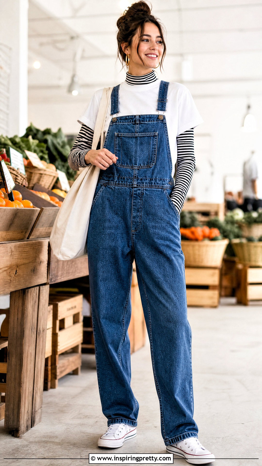 Mock Neck Under T Shirt And Overalls Outfit - 20 mock neck top outfit layered t shirts