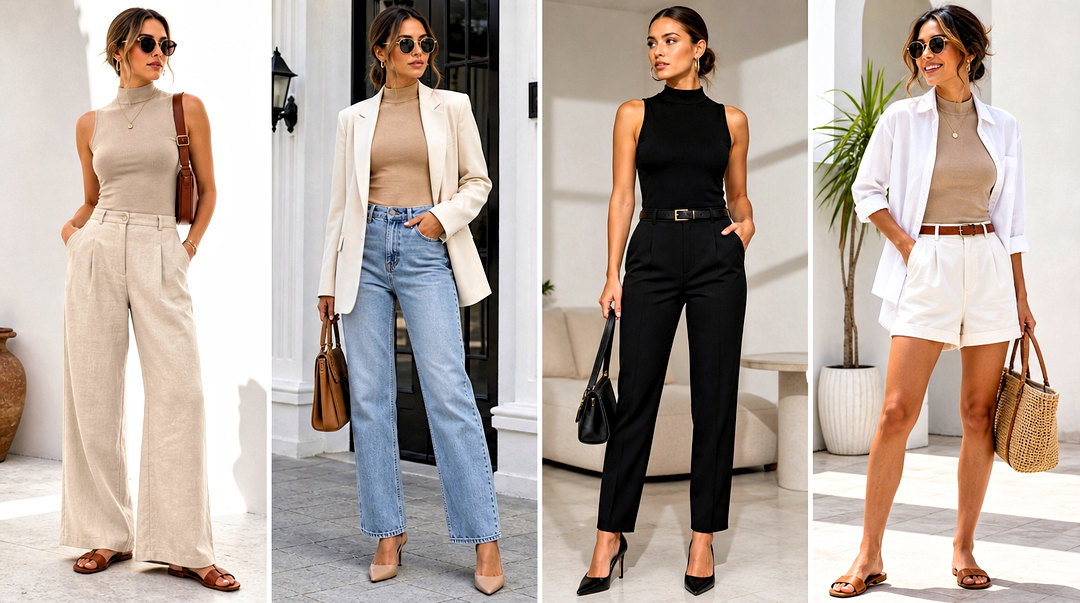 20 Mock Turtleneck Tank Top Outfit Ideas for Sleek Layering