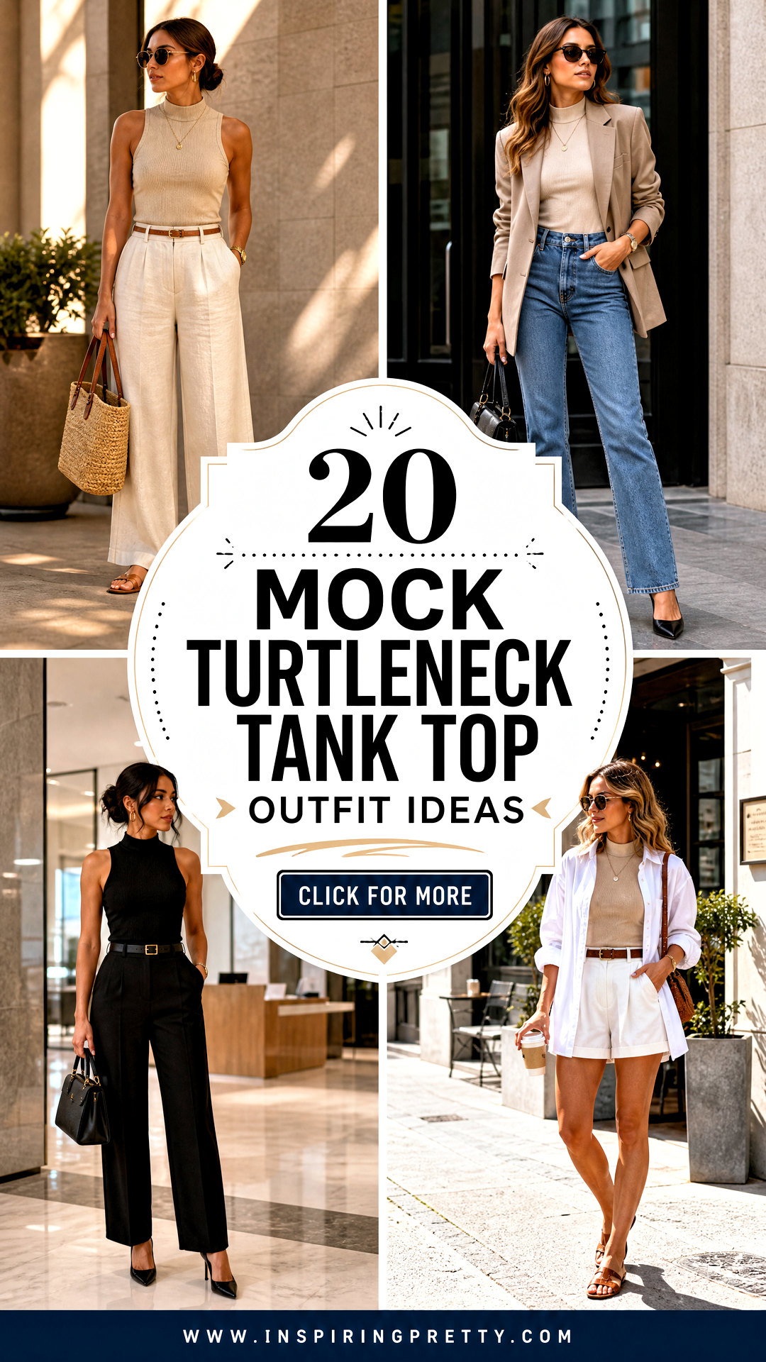 20 Mock Turtleneck Tank Top Outfit Ideas for Sleek Layering - 20 Mock Turtleneck Tank Top Outfit Ideas for Sleek Layering