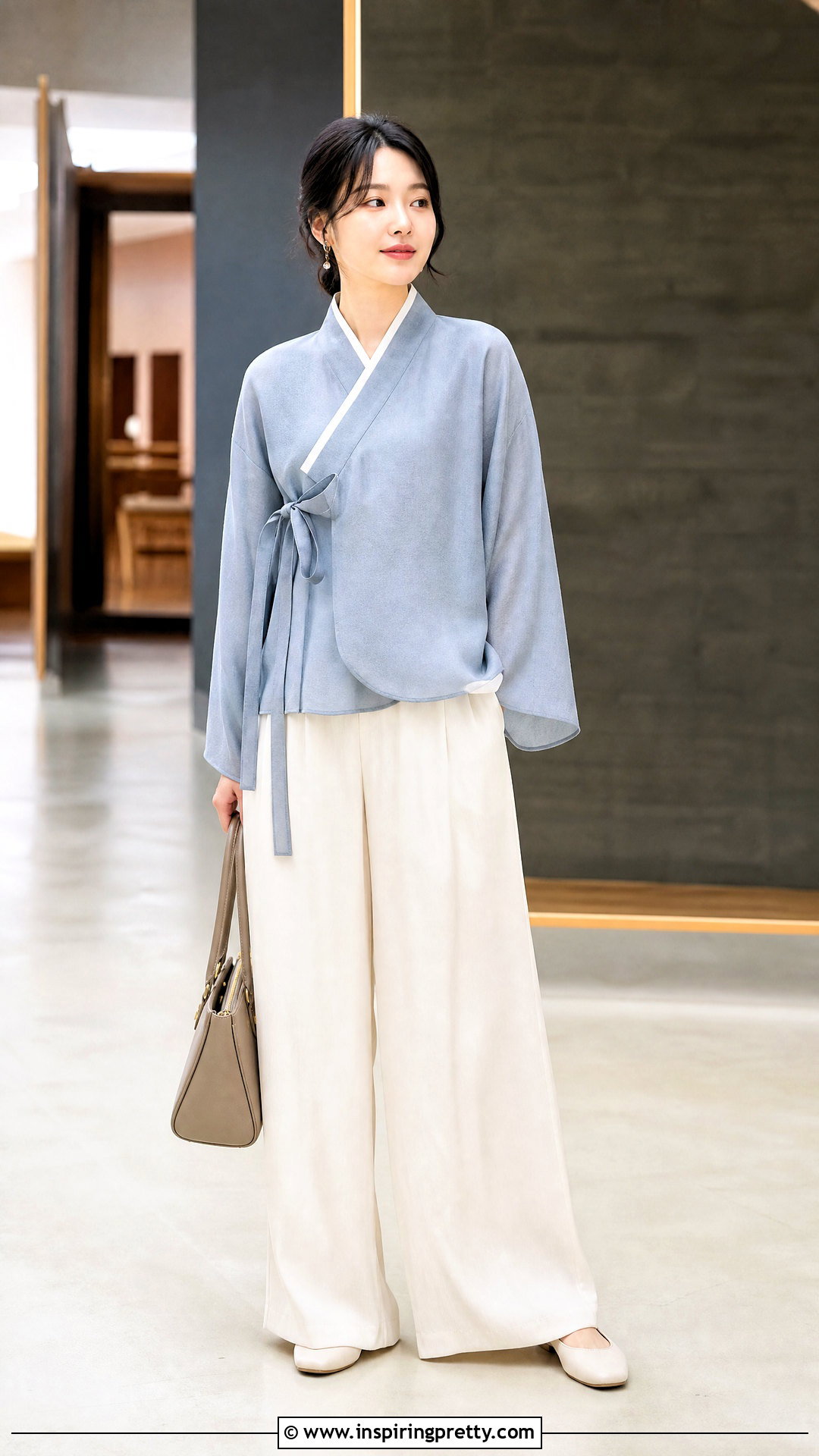 Modern Hanbok Inspired Top Outfit - 50 korean tops for women
