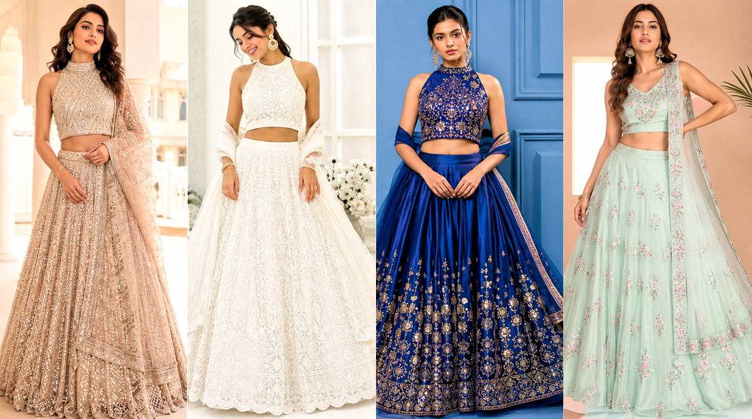 50 Modern Lehenga Designs Crop Tops Outfit Ideas to Try