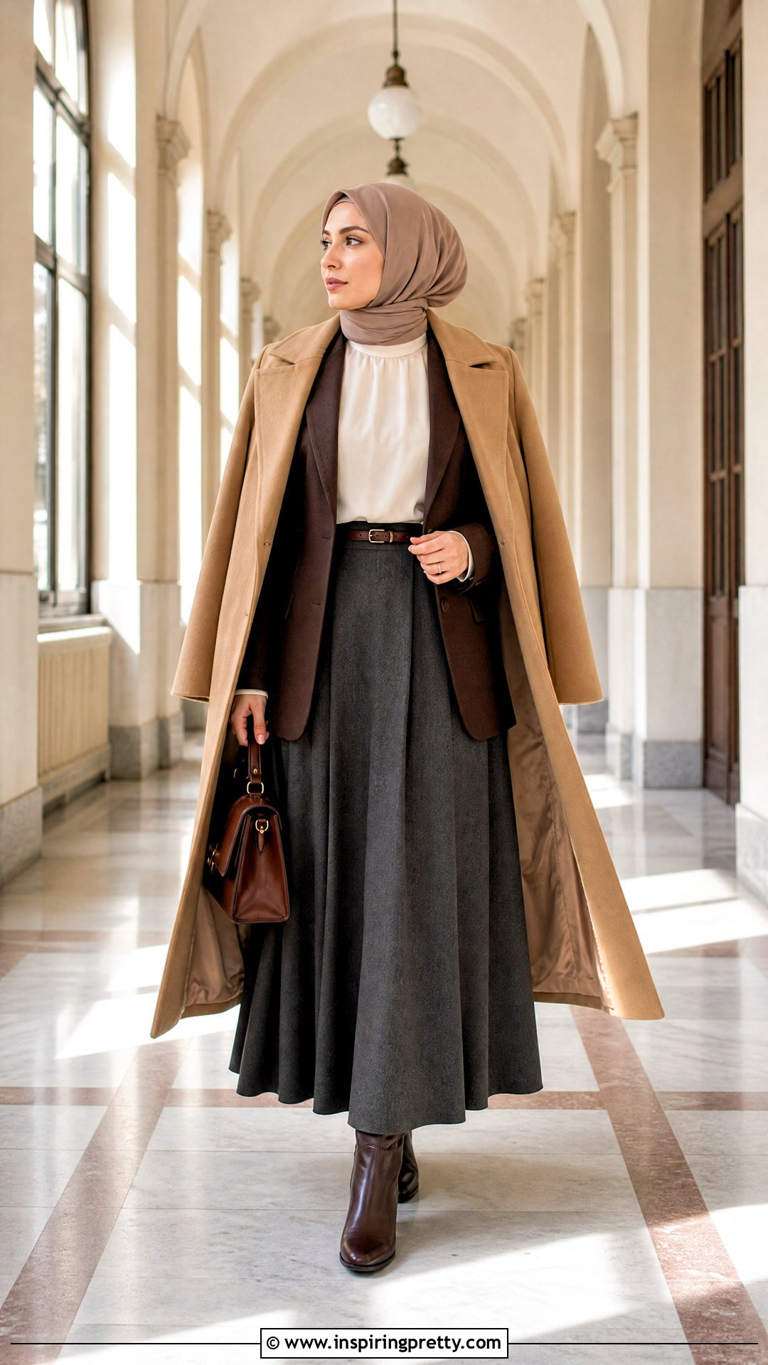 Modest Academia Long Blazer and Maxi Skirt Outfit - 50 top academia ideas