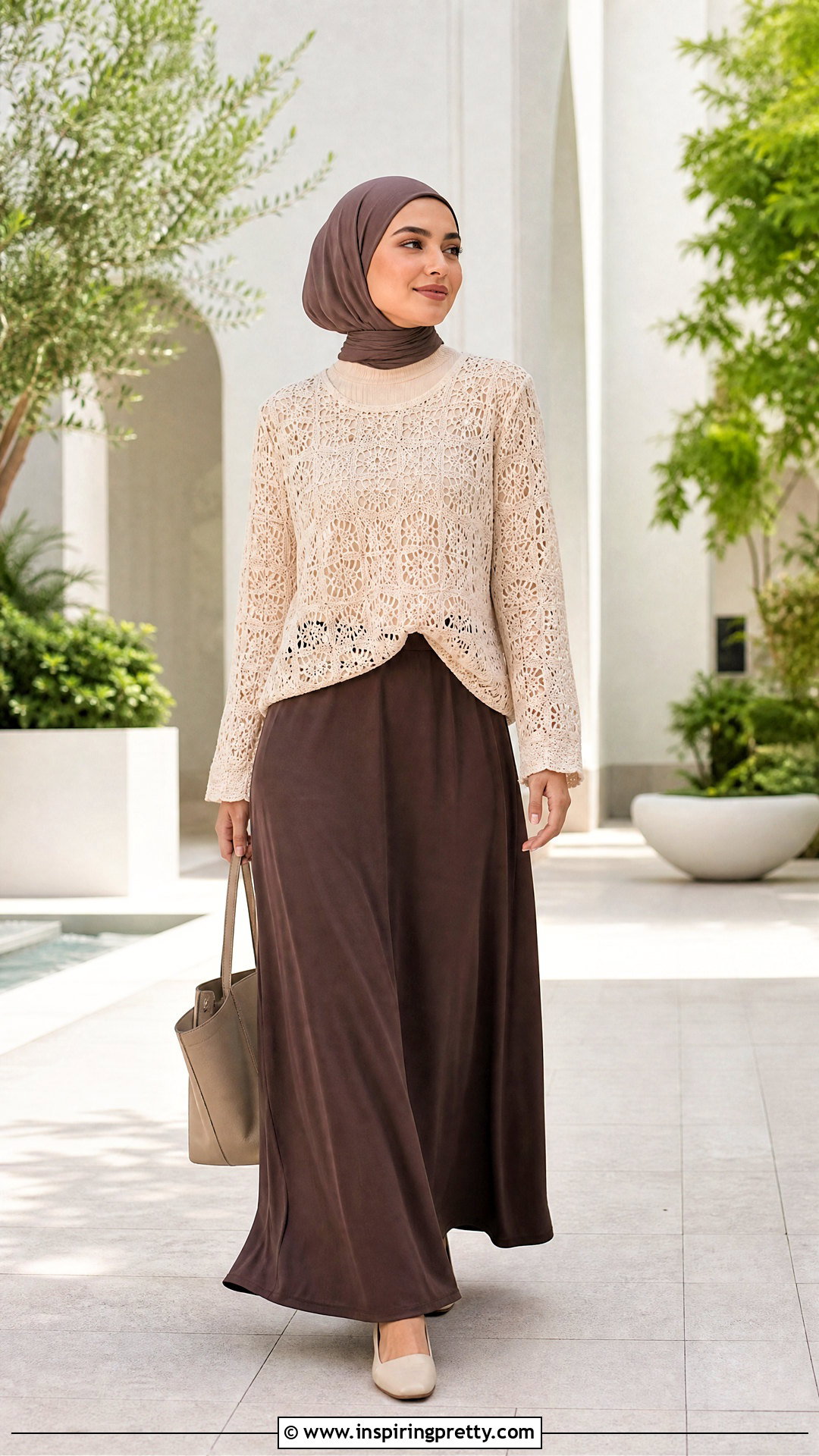 Modest Crochet Top With Maxi Skirt - 50 trendy crochet tops outfit ideas