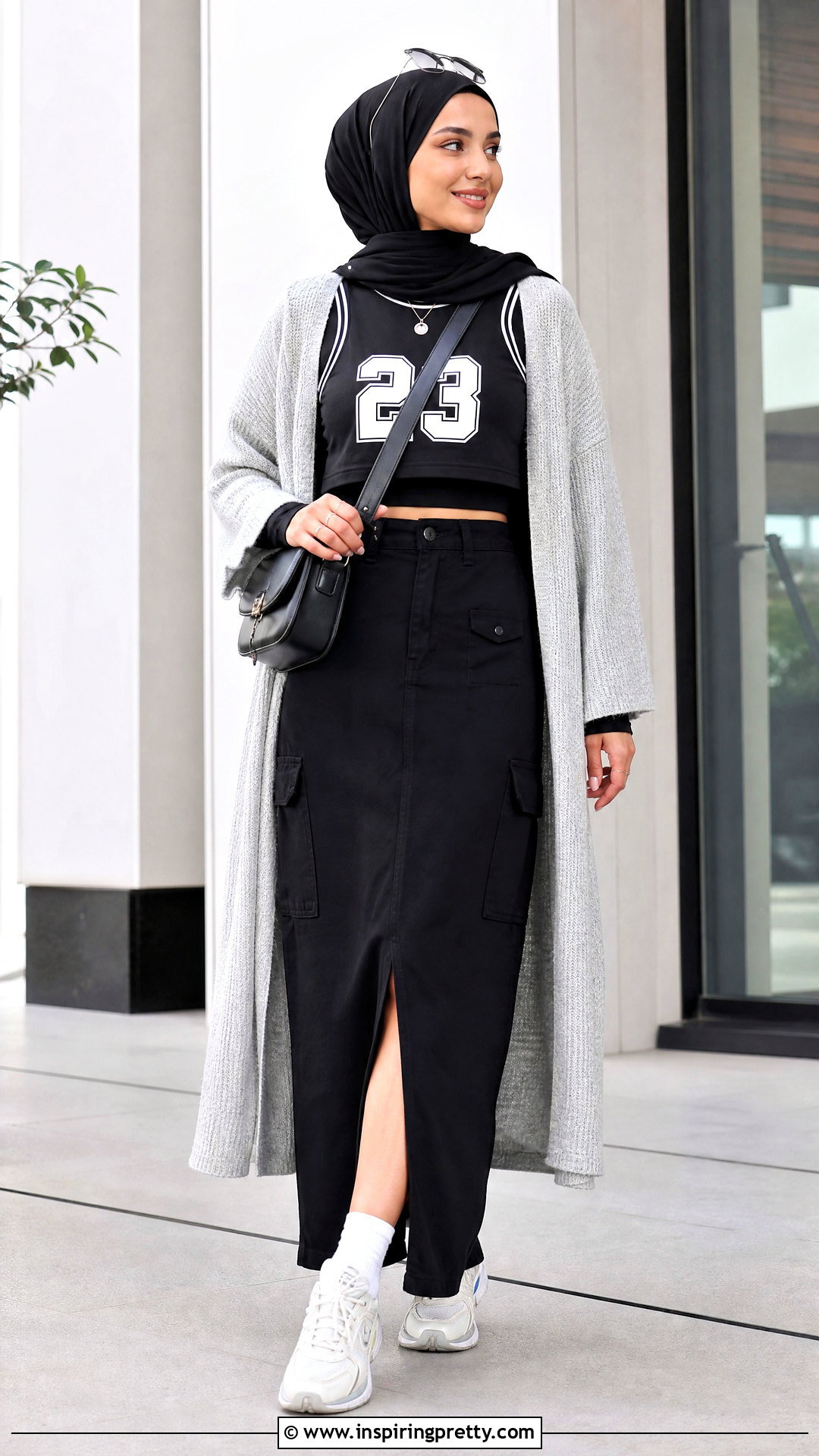 Modest Jersey Crop Top With Maxi Skirt - 50 jersey crop top outfit ideas