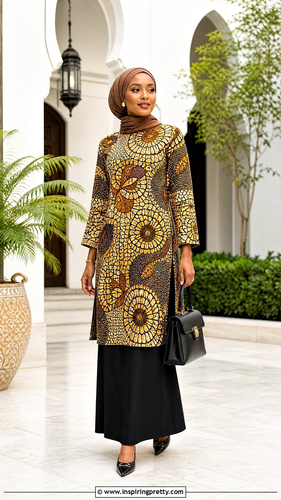 Modest Kitenge Long Top With Maxi Skirt - 50 kitenge tops outfit ideas
