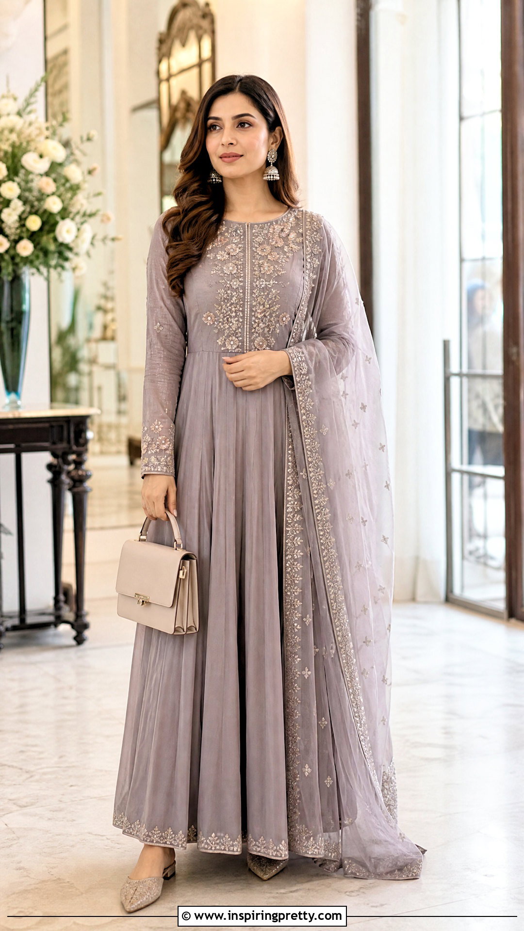 Modest Long Skirt With Full Sleeve Kurti - 50 traditional skirt and top outfits