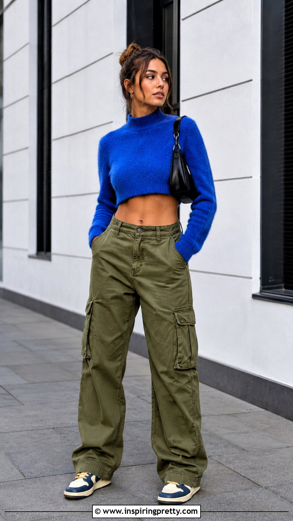 Mohair Top With Cargo Pants - 50 mohair top outfit ideas