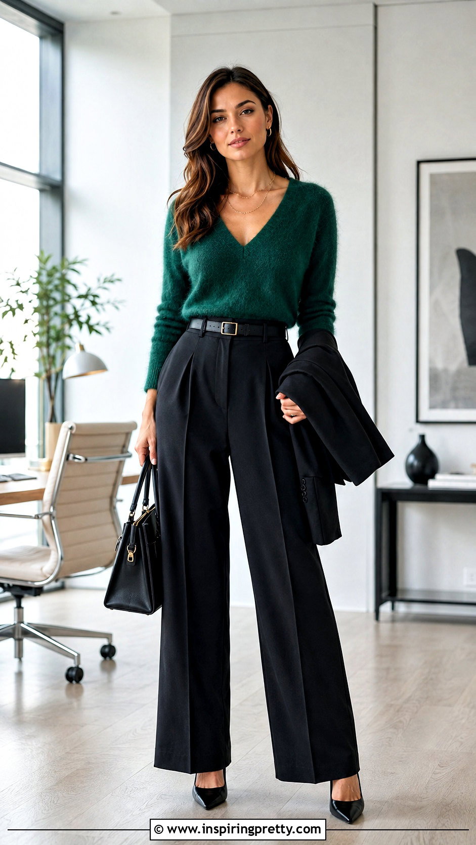 Mohair Top With Suit Trousers And Heels - 50 mohair top outfit ideas