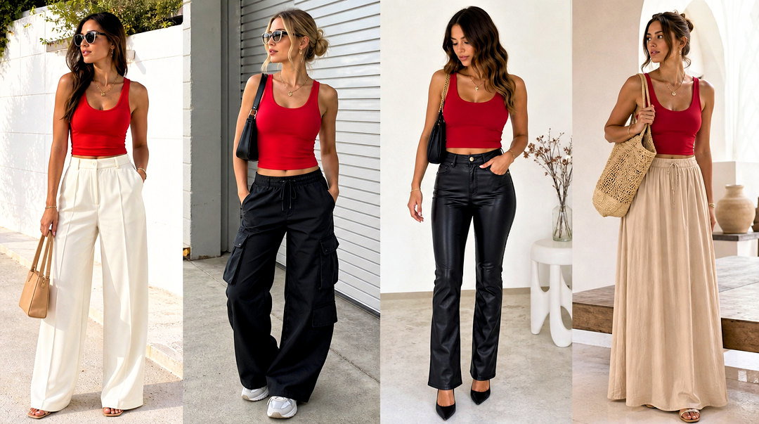 20 Monica Red Tank Top Outfit Ideas for Fans This Summer