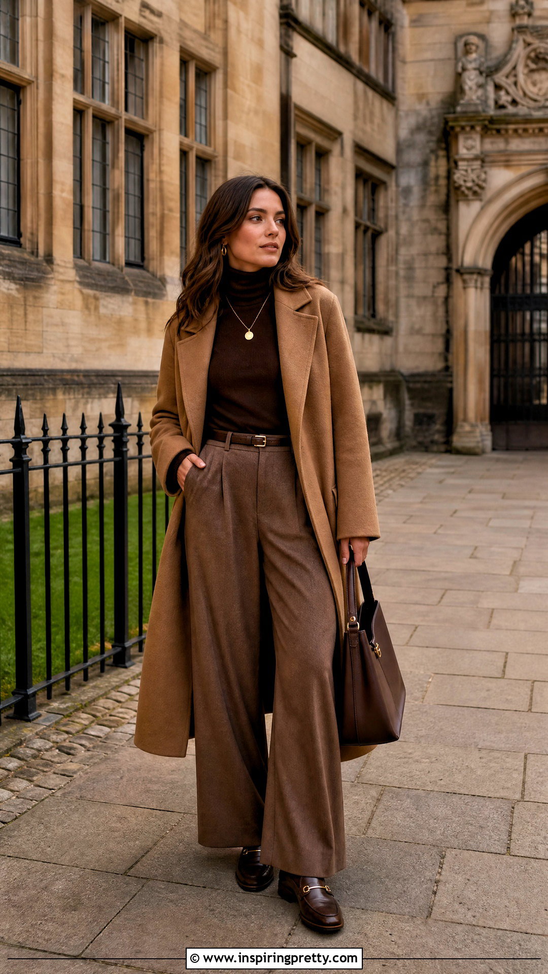 Monochrome Brown Academia Outfit - 50 top academia ideas