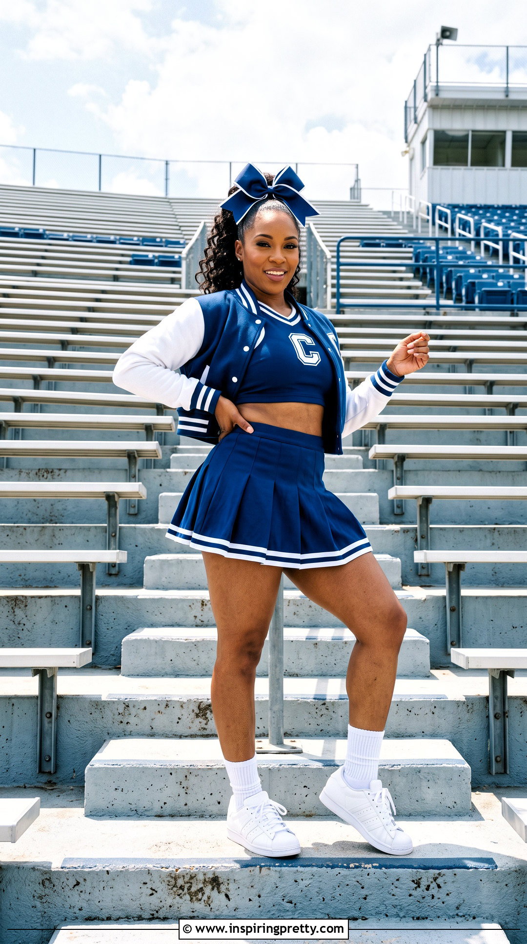 Monochrome Cheerleader Crop Top Outfit - 25 cheerleader crop top outfit ideas