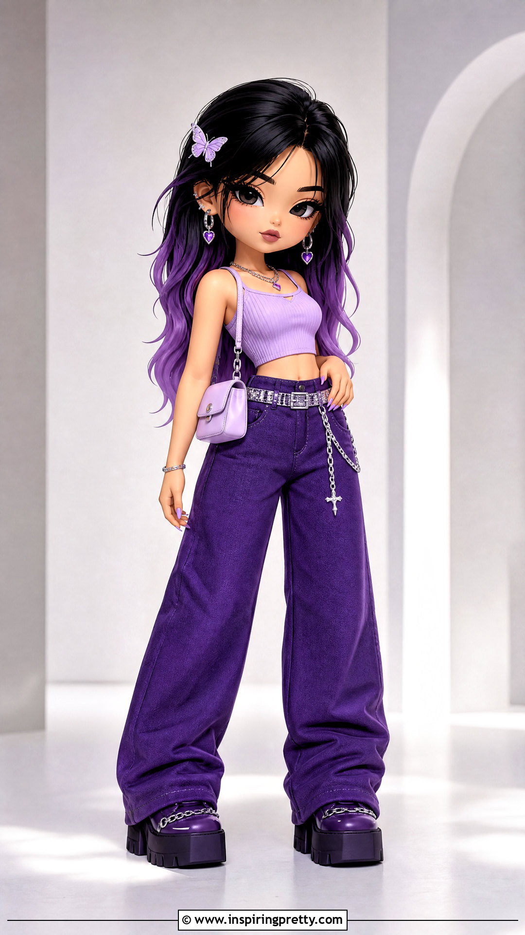 Monochrome Crop Top And Matching Pants Outfit - 25 gacha life crop top outfit ideas