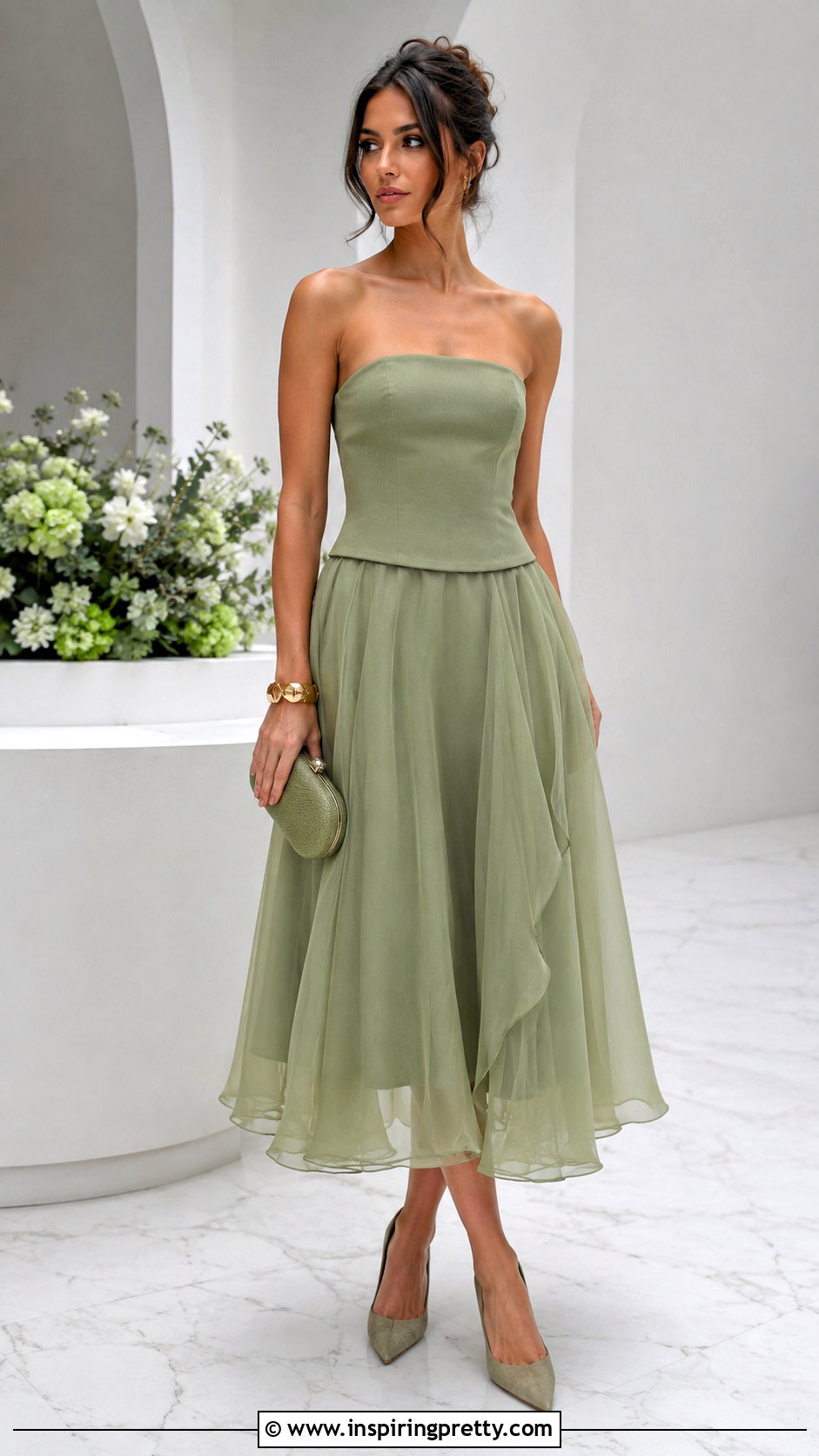 Monochrome Organza Skirt And Top Set - 20 organza skirt and top outfit ideas