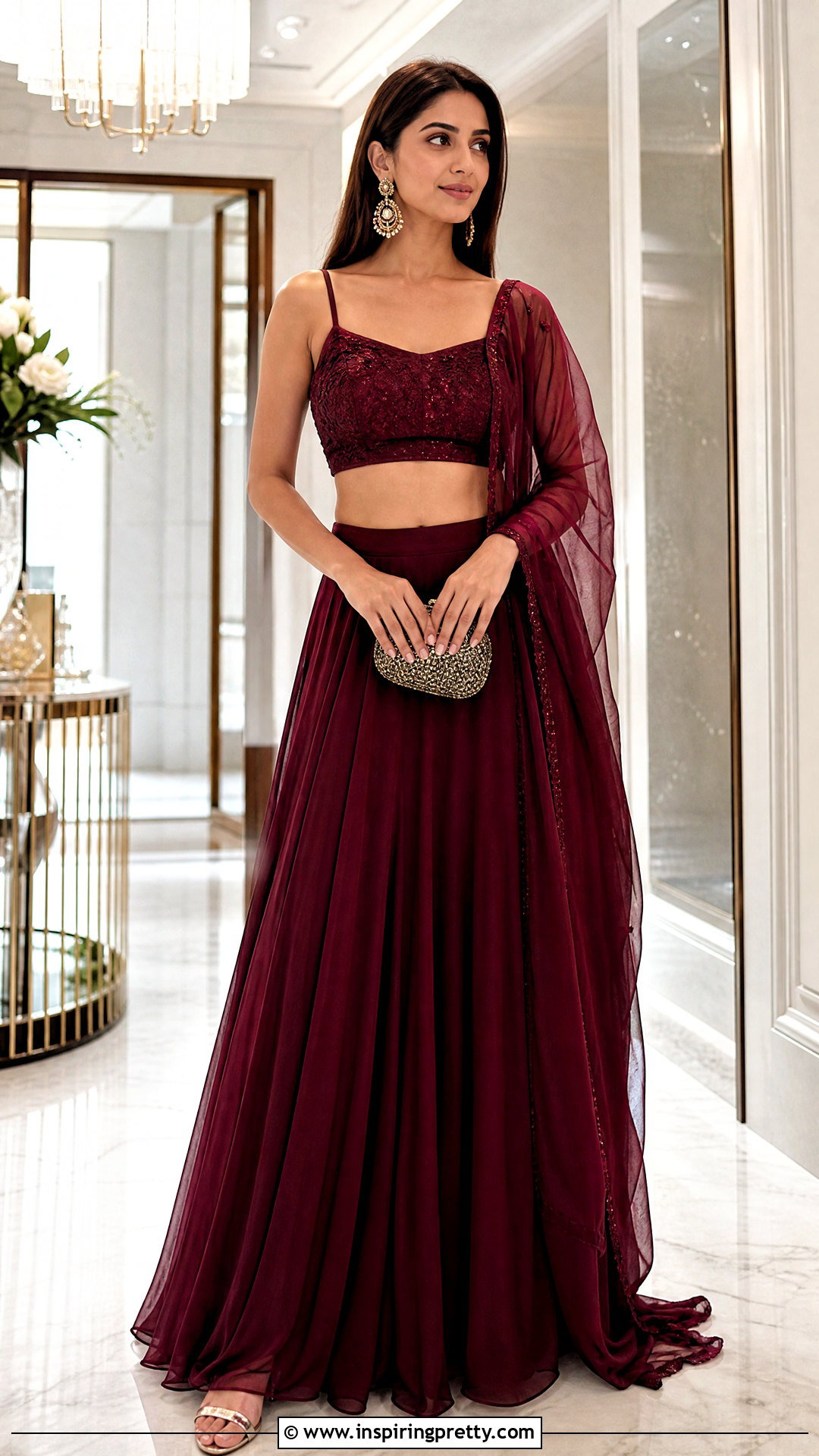 Monochrome Skirt And Top Set - 50 skirt top indian outfit ideas