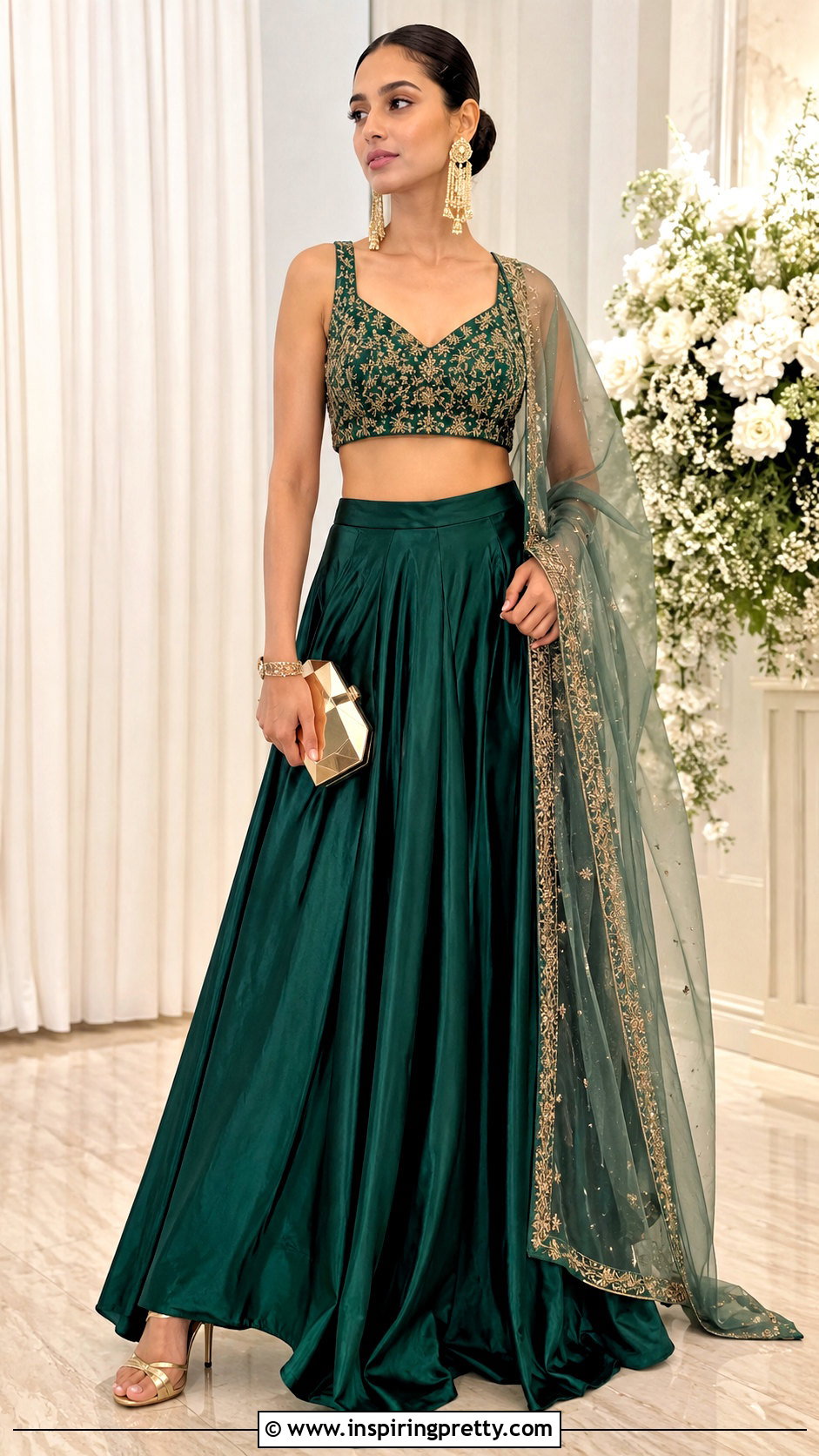 Monochrome Skirt With Matching Crop Top - 20 skirt with crop top indian outfit ideas