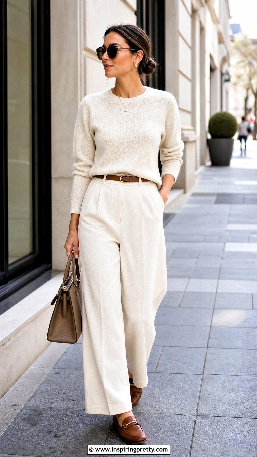 Monochrome Top And Matching Pants Outfit - 50 simple top outfit ideas