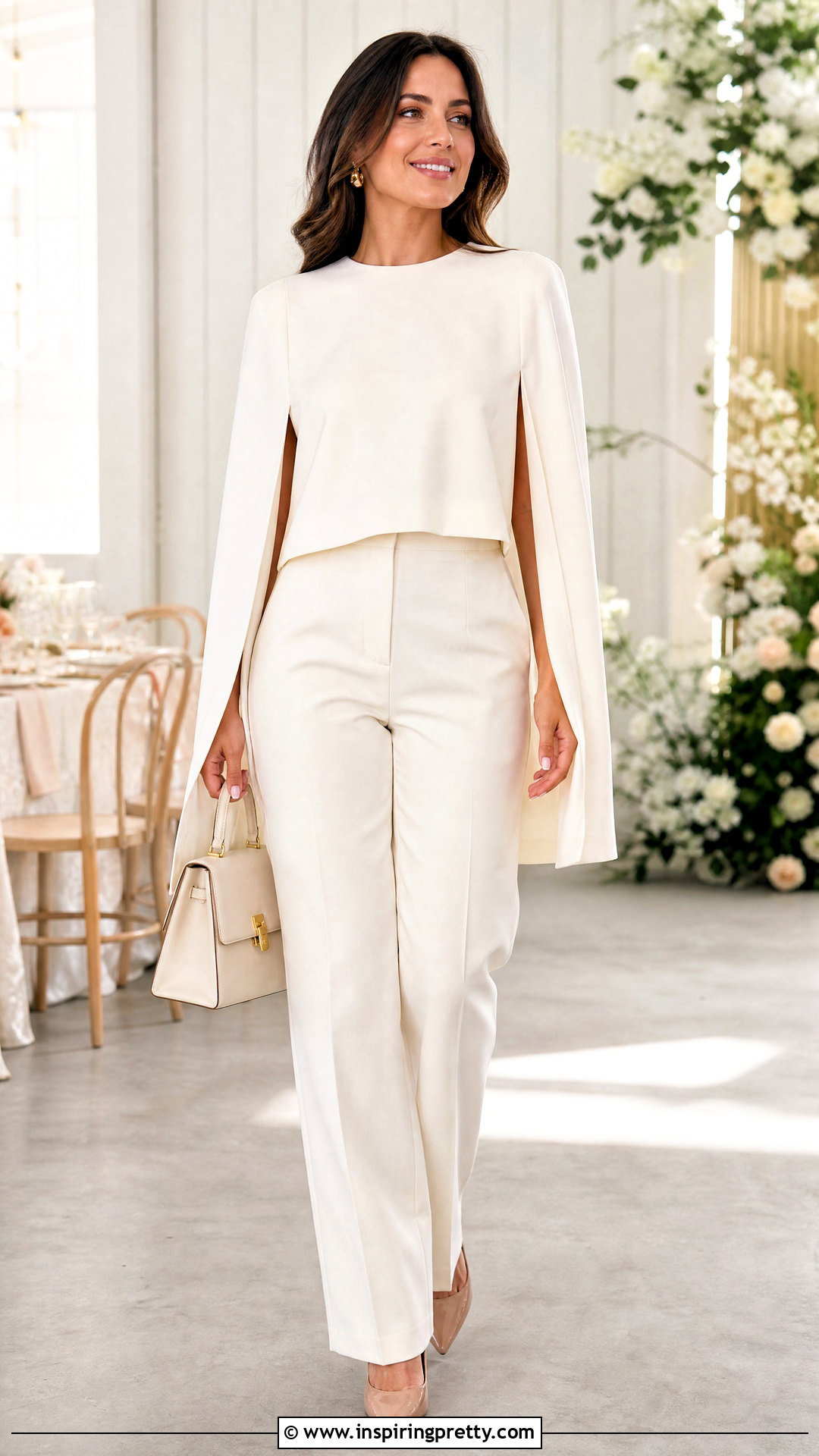 Monochrome White Cape Top Outfit - 50 cape top outfits