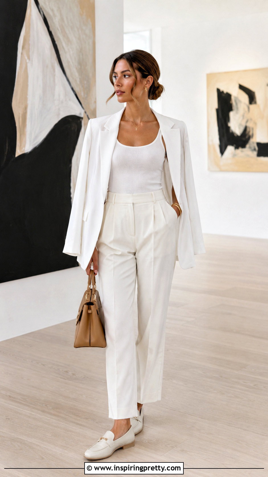 Monochrome White Singlet Top Outfit - 50 singlet tops outfit ideas