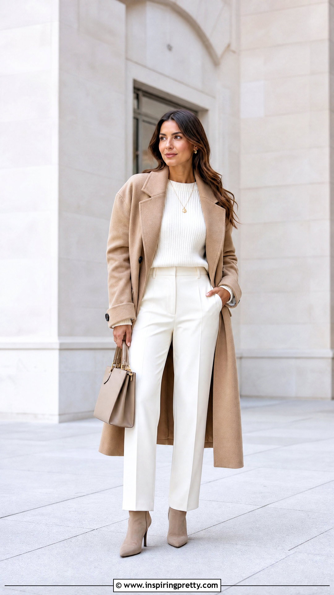 Monochrome Winter White Sweater Outfit - 50 winter tops outfit ideas