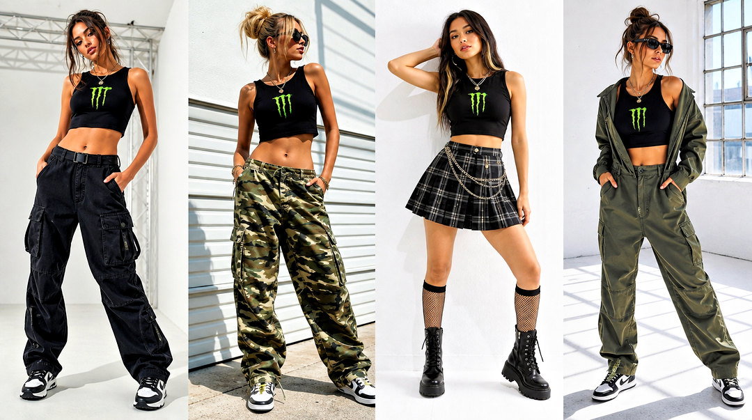25 Monster Energy Crop Top Outfit Ideas for Bold Street Style