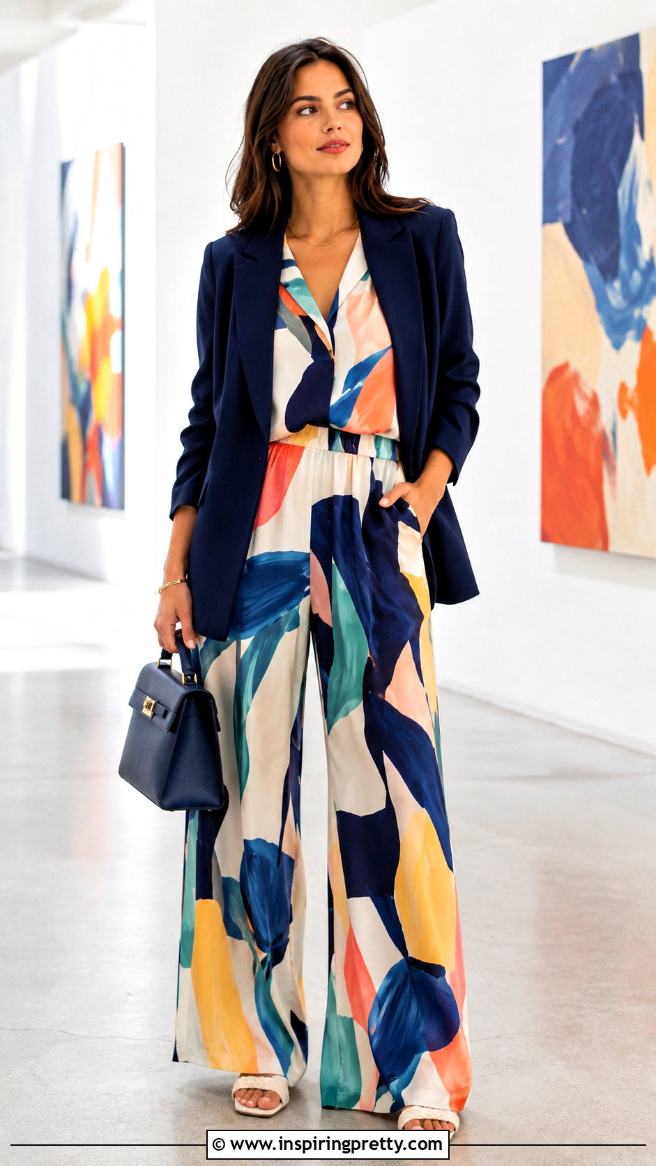 Multicolor Abstract pcs Trouser Set - 50 2pcs trouser and tops