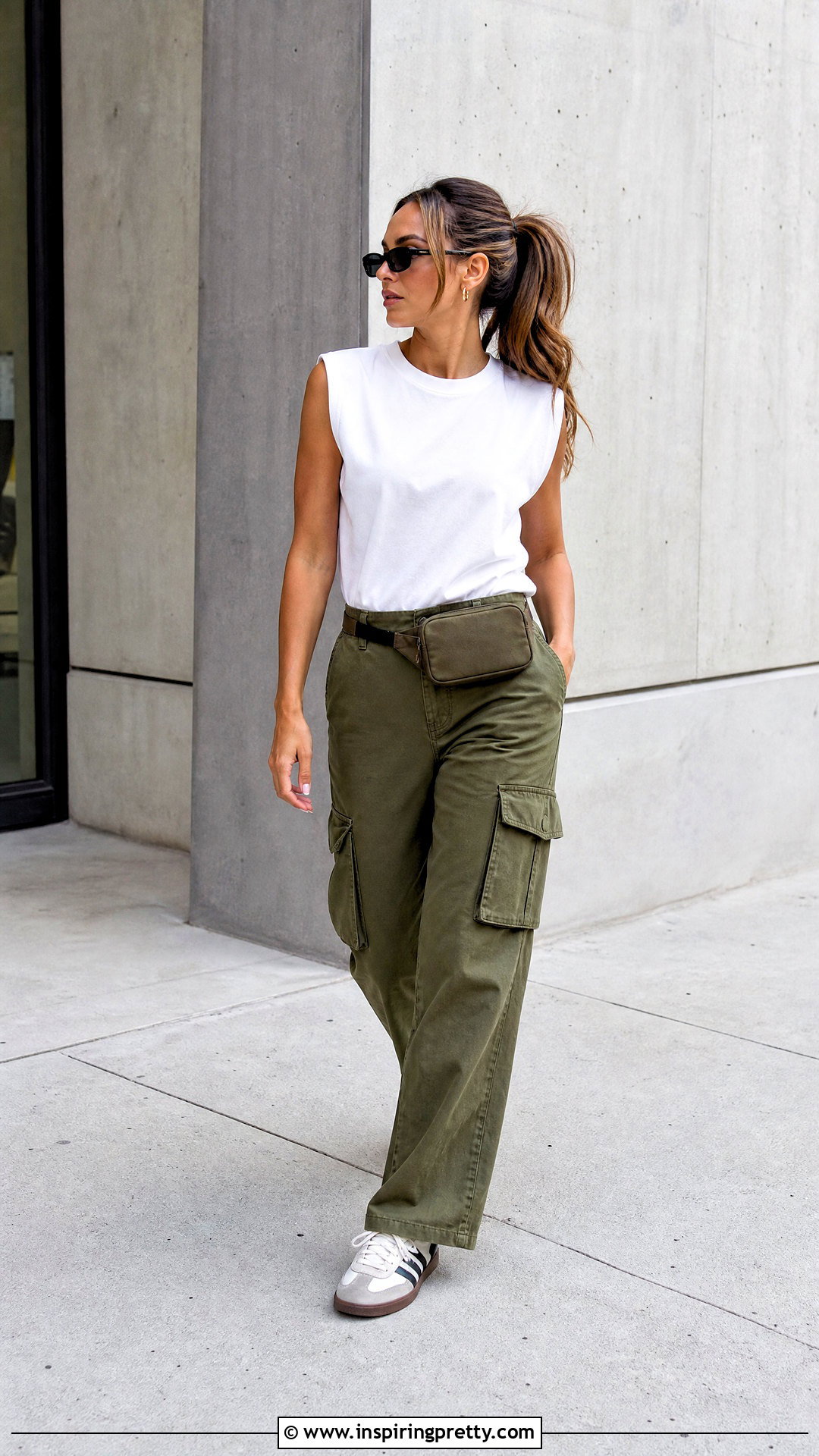 Muscle Tank Top With Cargo Pants - 50 sleeveless tops for women