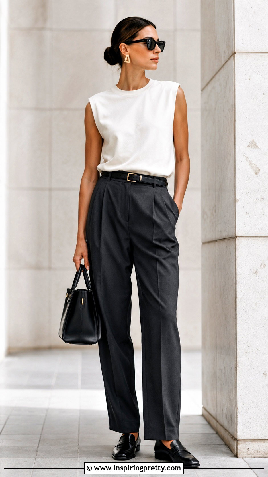 Muscle Tank Top With Pleated Pants - 25 Tank Top Armpits