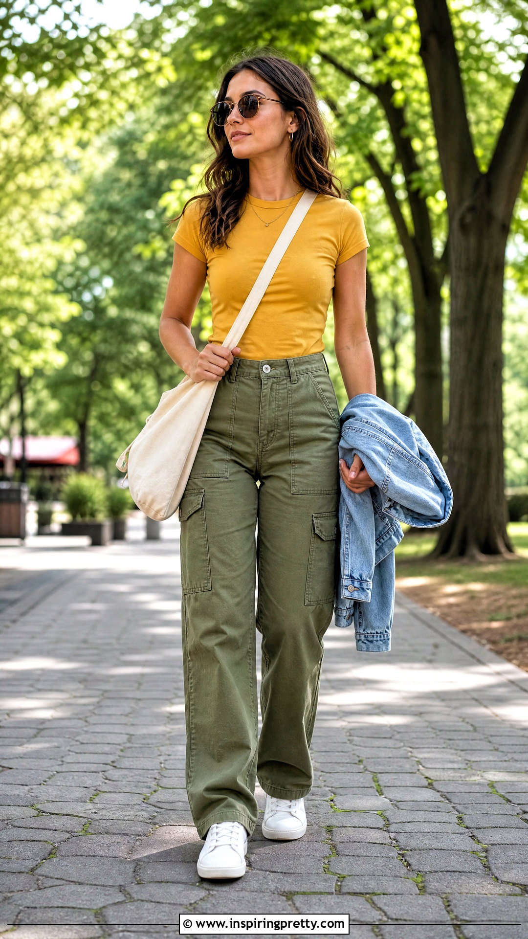 Mustard Top With Olive Cargo Pants - how to style mustard tops (20 ways)