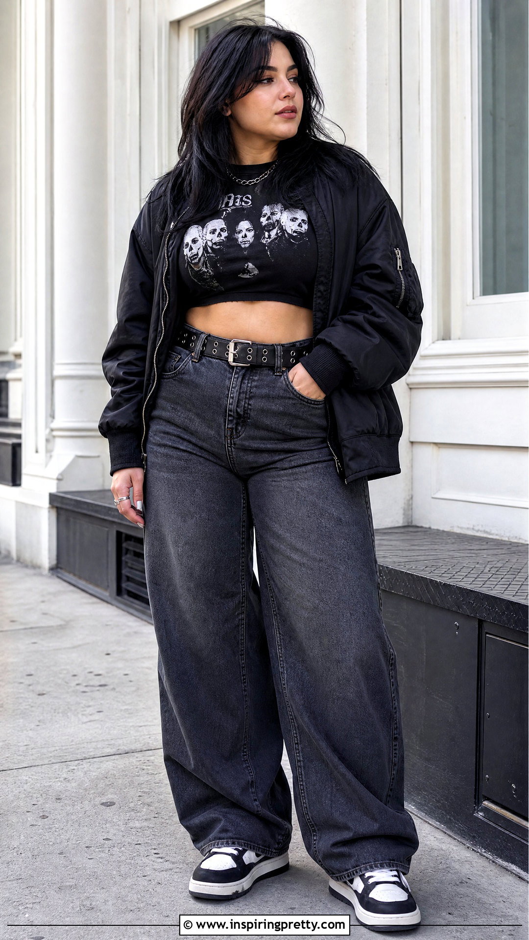 My Chemical Romance Crop Top With Baggy Jeans - 25 My Chemical Romance Crop Top outfit ideas