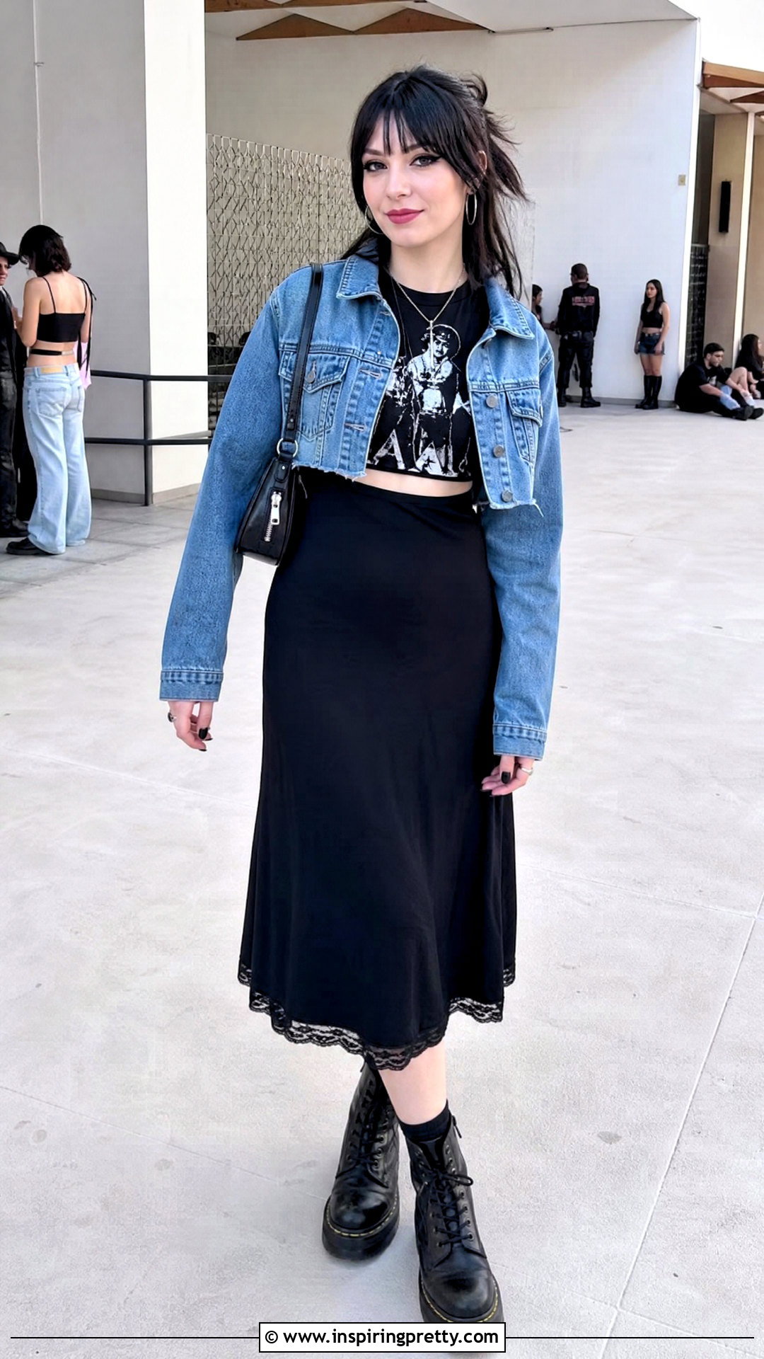 My Chemical Romance Crop Top With Layered Slip Dress - 25 My Chemical Romance Crop Top outfit ideas