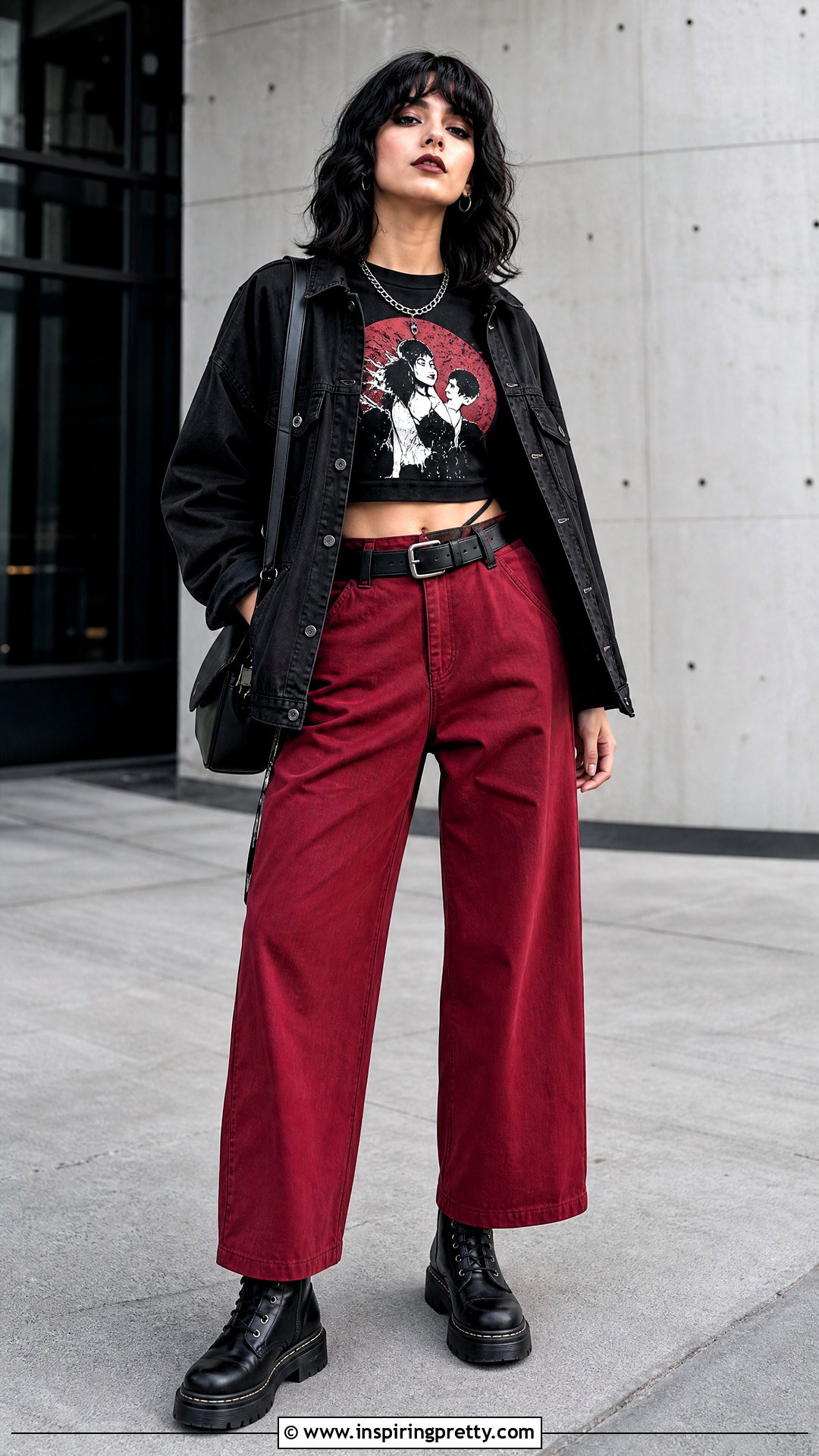 My Chemical Romance Crop Top With Red Pants - 25 My Chemical Romance Crop Top outfit ideas
