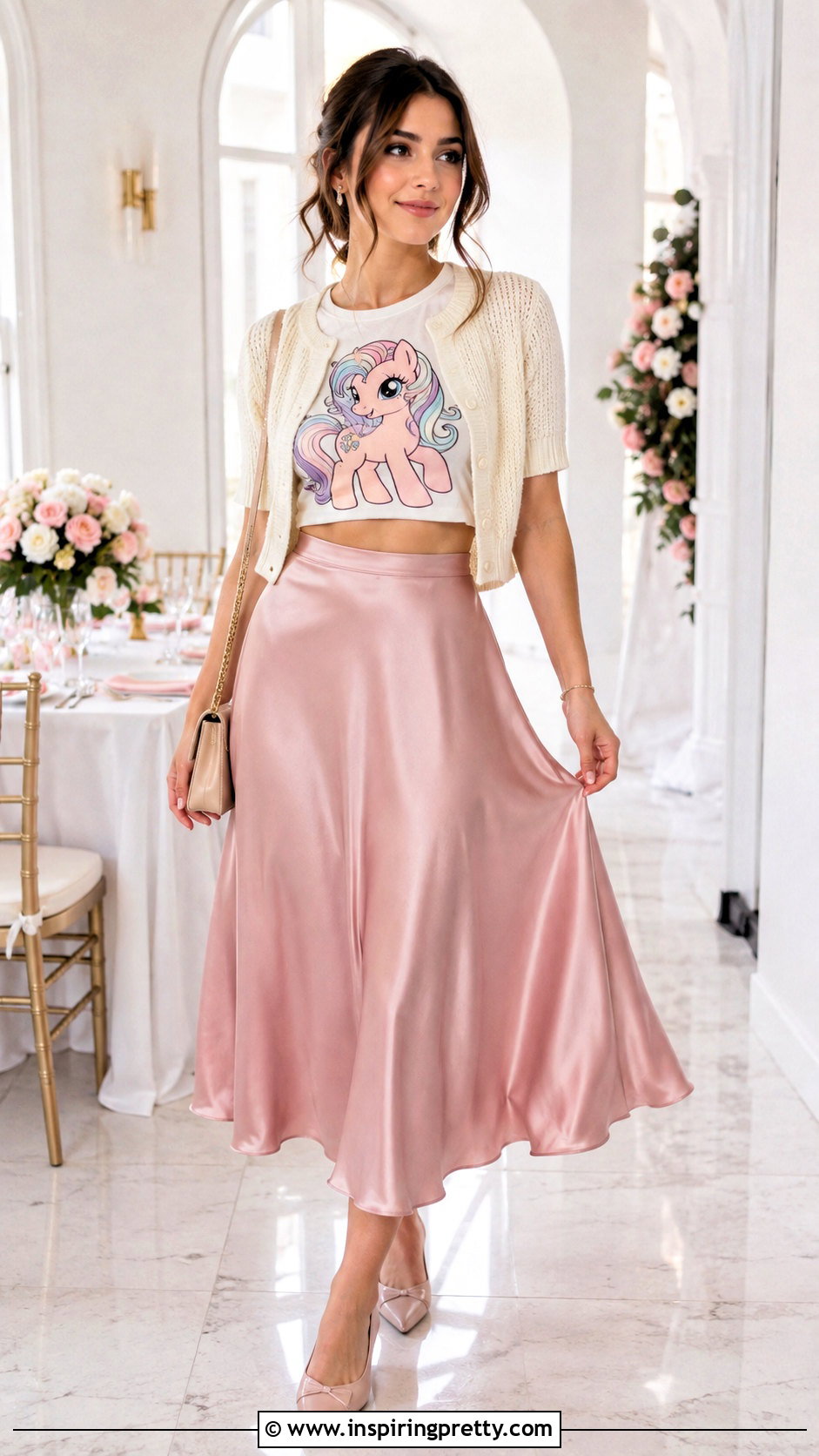 My Little Pony Crop Top With Satin Midi Skirt - 25 my little pony crop top outfit ideas