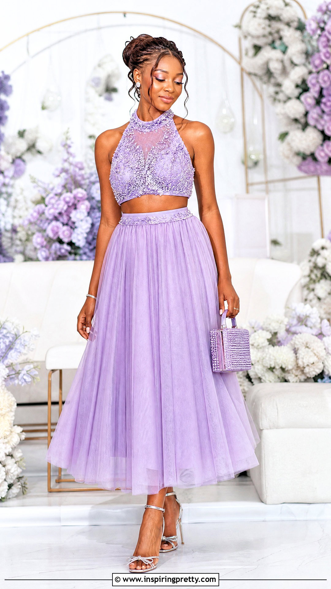 Naira Lavender Crop Top And Tulle Skirt - 25 Naira Crop Top And Skirt In Yrkkh ideas