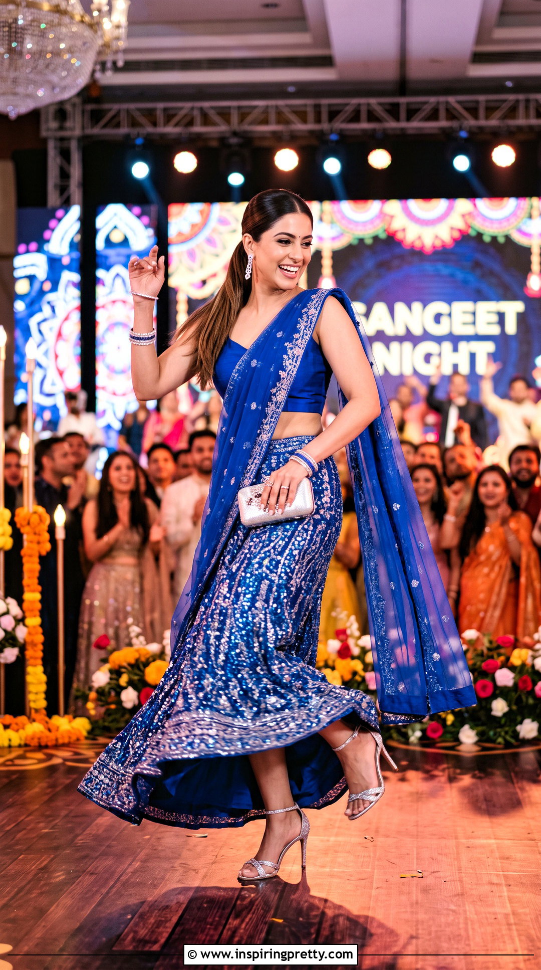 Naira Royal Blue Crop Top And Sequin Skirt - 25 Naira Crop Top And Skirt In Yrkkh ideas