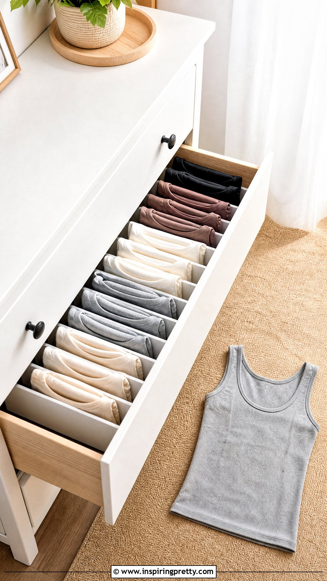 Narrow Tank Top File Fold - how to fold tank tops for storage (20 ways)