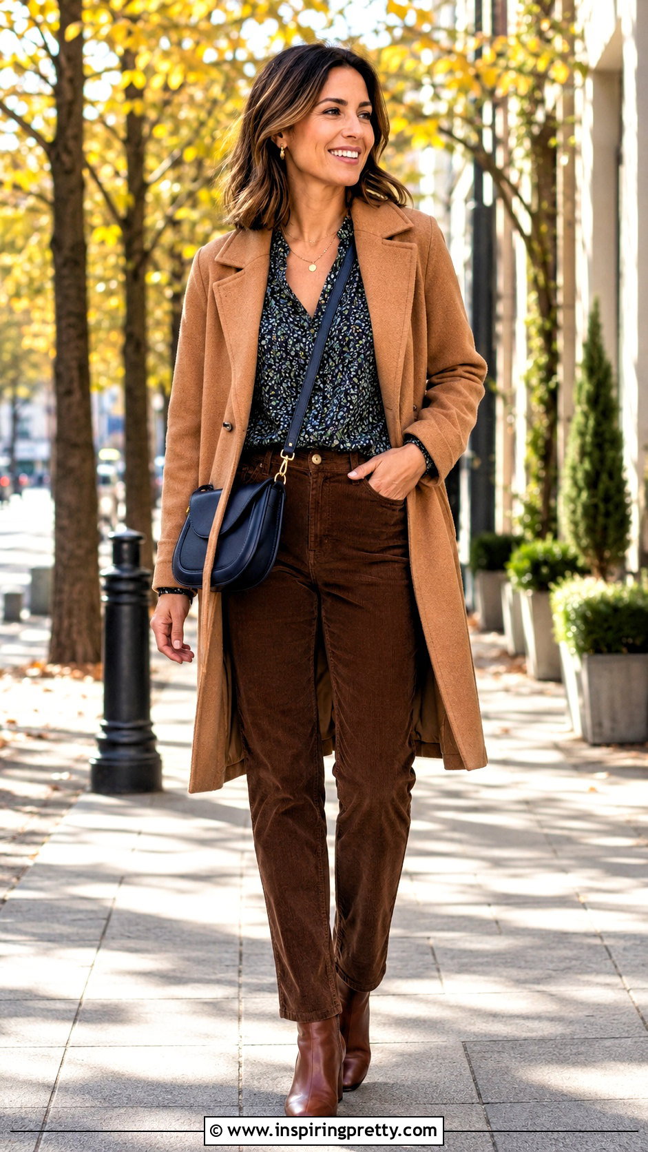 Navy And Green Top With Brown Corduroy Pants - 20 Navy And Green Top outfit ideas