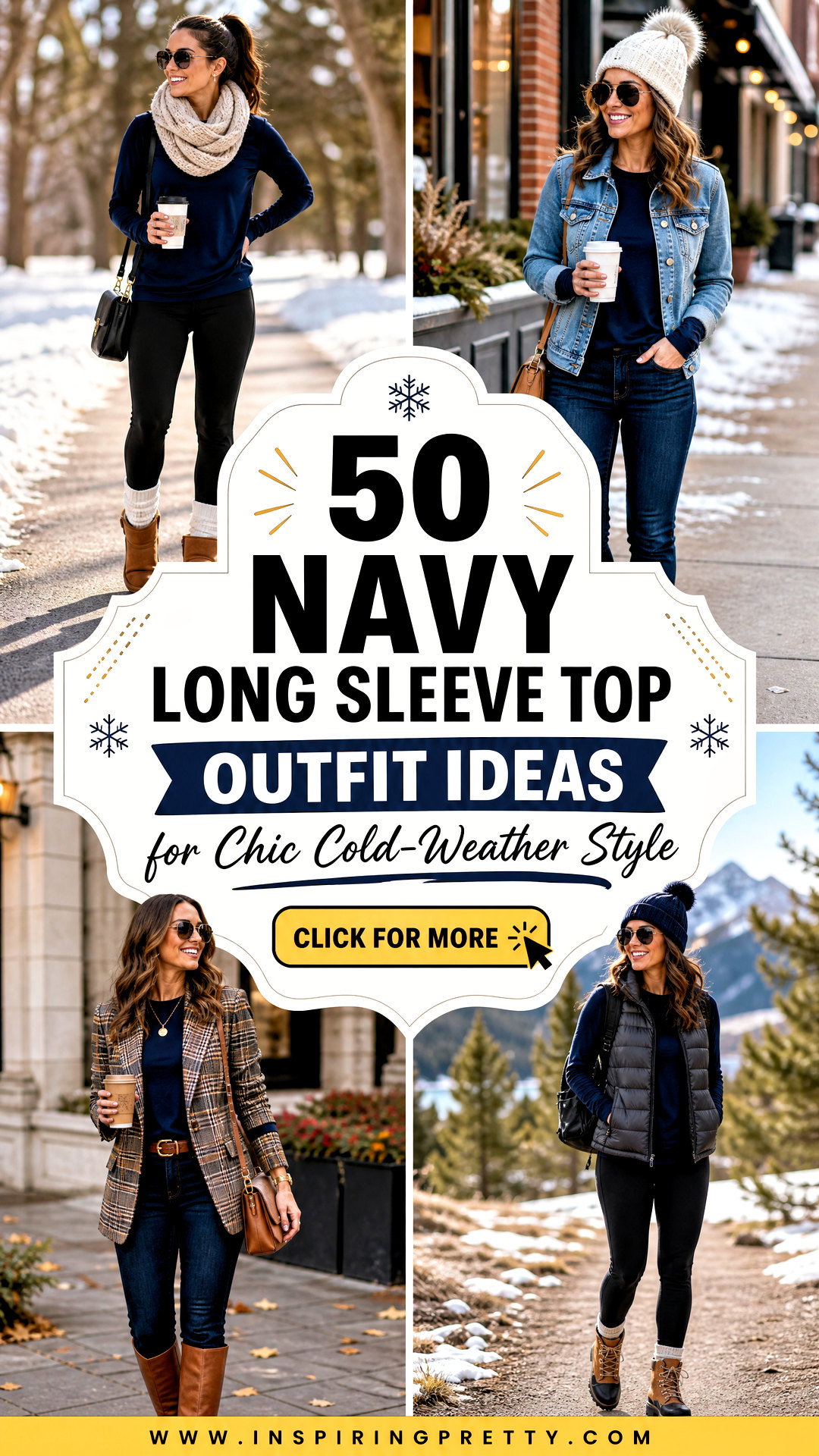 50 Navy Long Sleeve Top Outfit Ideas for Chic Cold-Weather Style - 50 Navy Long Sleeve Top Outfit Ideas for Chic Cold-Weather Style