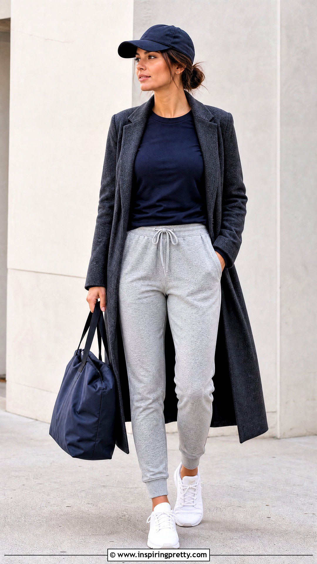 Navy Long Sleeve Top With Joggers - 50 navy long sleeve top outfit ideas