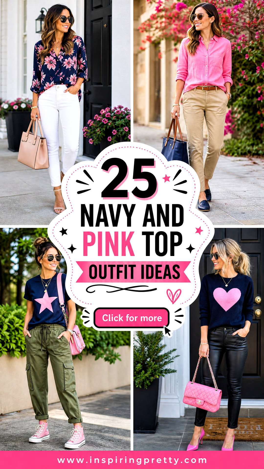 25 Navy and Pink Top Outfit Ideas for Chic Weekend Looks - 25 Navy and Pink Top Outfit Ideas for Chic Weekend Looks
