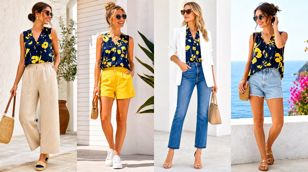 25 Navy and Yellow Top Outfit Ideas for Bright Summer Style