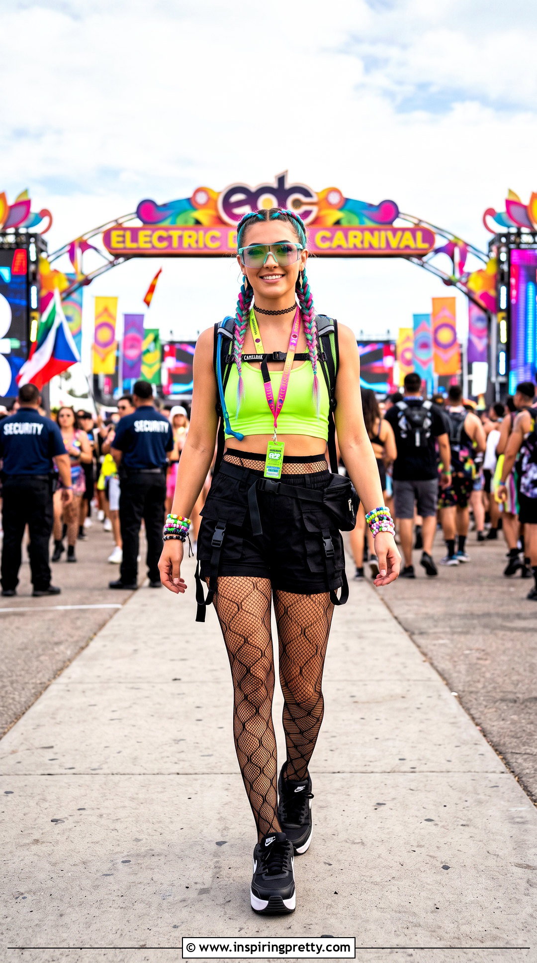 Neon Crop Top EDC Outfit - 25 edc tops outfit ideas