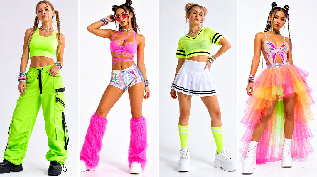 25 Neon Rave Top Outfit Ideas for an Electric Festival Look