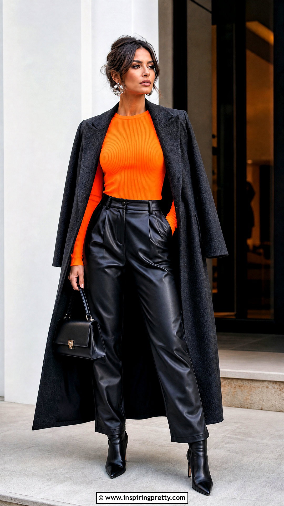 Neon Top With Faux Leather Pants - How To Style Neon Tops (20 Ways)