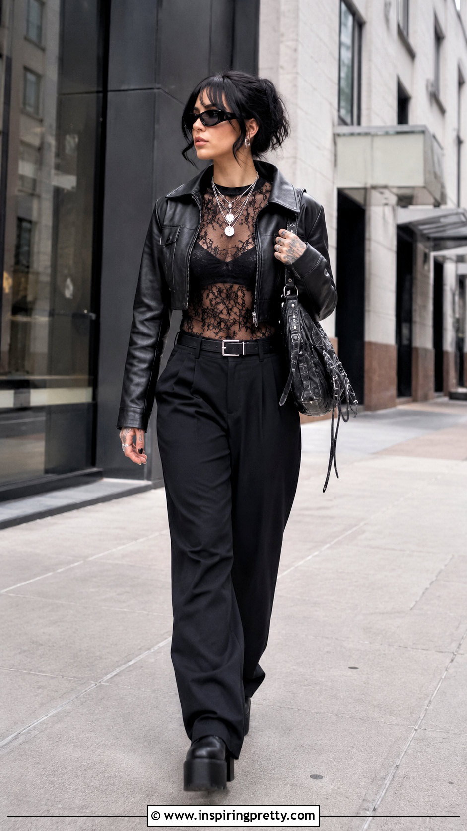 Nessa Barrett All Black Sheer Top Outfit - 20 nessa barrett sheer top outfit ideas