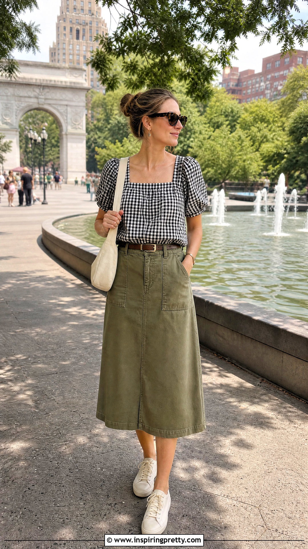 Neuflora Leland Top With a Utility Skirt and Sneakers - 20 neuflora leland top outfit ideas