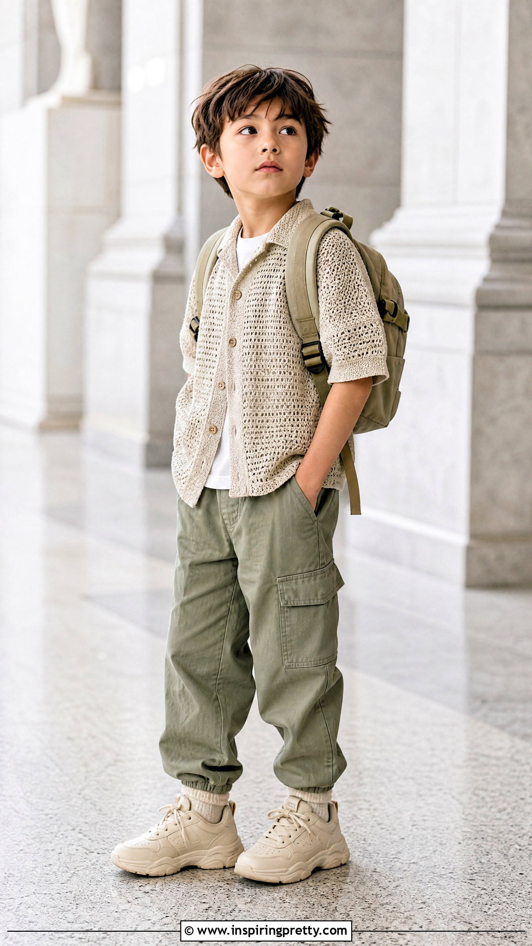 Neutral Crochet Top With Cargo Pants - 50 top de croche infantil ideas